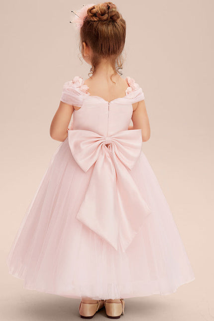Robe Trapèze Rose Pastel À Fleurs 3D - gallery 2