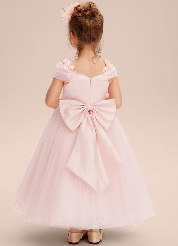 Robe Trapèze Rose Pastel À Fleurs 3D - gallery 2