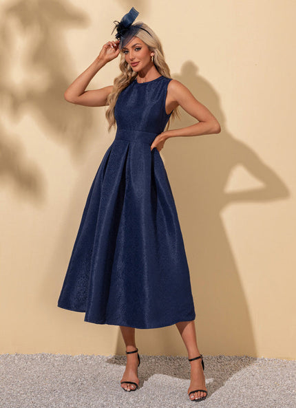 Robe Trapèze Midi Texturée