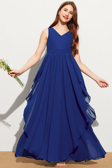 Robe Trapèze Bleu Céleste Aérien - gallery 2