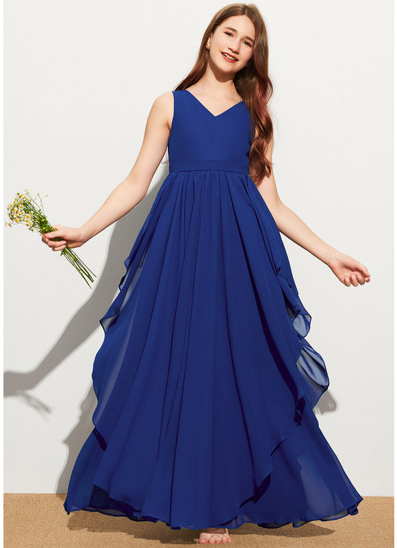 Robe Trapèze Bleu Céleste Aérien - gallery 2