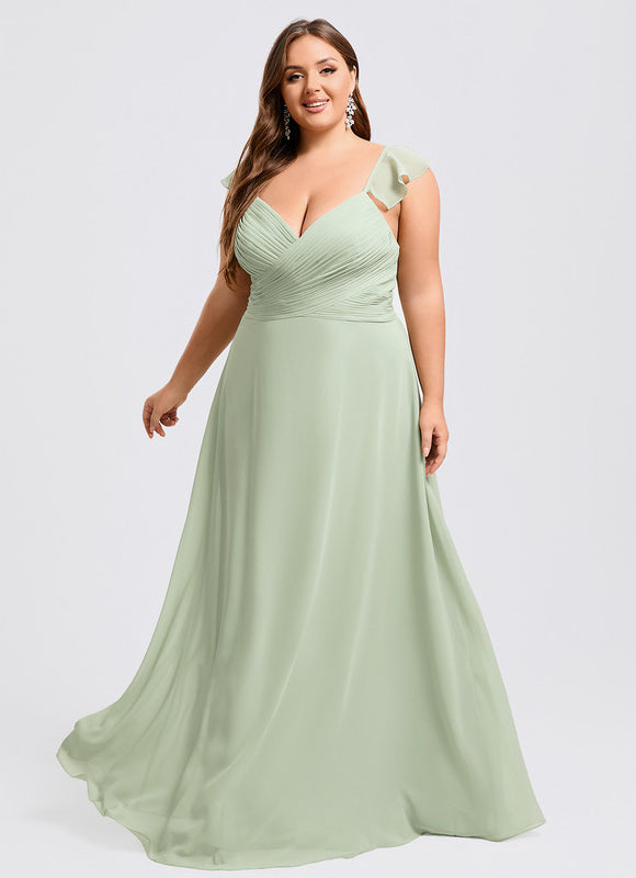 Robe Trapèze Mousseline Fendue - gallery 8