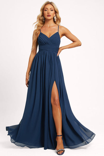 Robe Trapèze Longue Beige Élégante