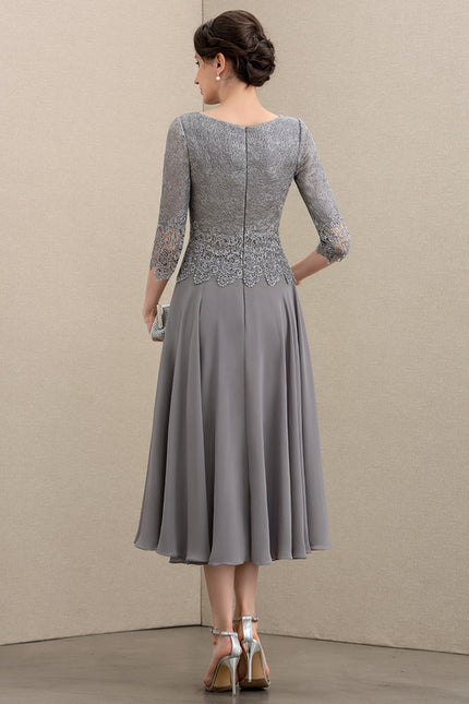Robe Trapèze Lilas Élégant - gallery 1