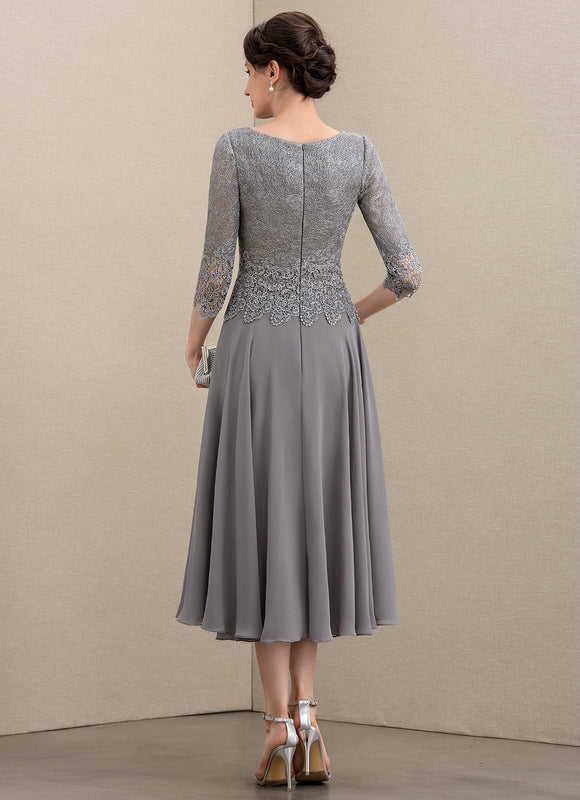 Robe Trapèze Lilas Élégant - gallery 1