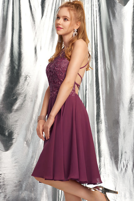 Robe Trapèze Violet Éclat - gallery 1