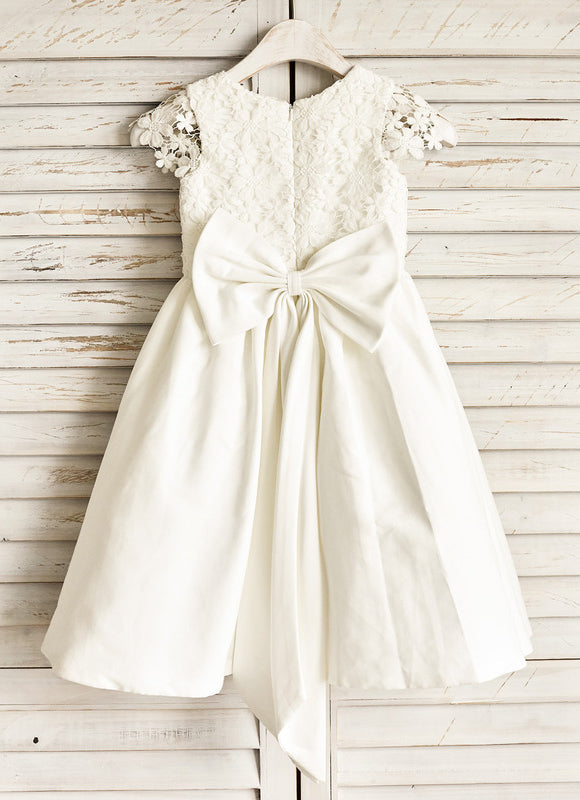 Robe Trapèze Satin Vert Poudré