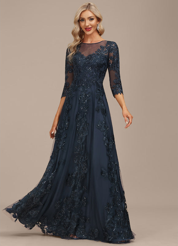 Robe Trapèze Éclat Bleu Nuit