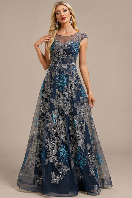 Robe Trapèze Élégance Floral Nuit - gallery 5