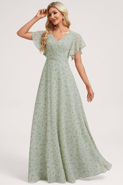 Robe Trapèze Mousseline Fendue - gallery 2