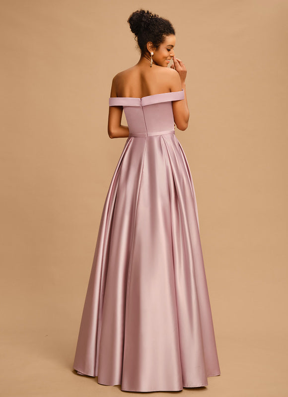 Robe Trapèze Rêve De Lilas Satiné - gallery 3