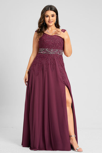 Robe Trapèze Aubergine Élégante - gallery 8