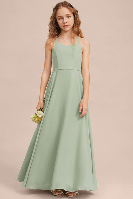 Robe Trapèze Vert Doux Éclat - gallery 1