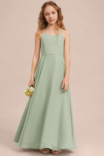 Robe Trapèze Vert Doux Éclat - gallery 1