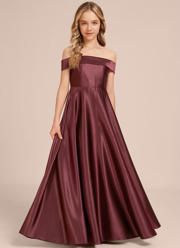 Robe Trapèze Satin Prune Chic - gallery 1