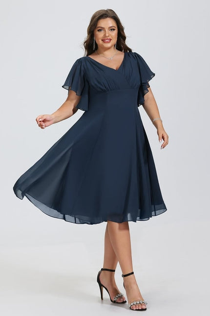 Robe Trapèze Drapé Élégant Chic - gallery 9