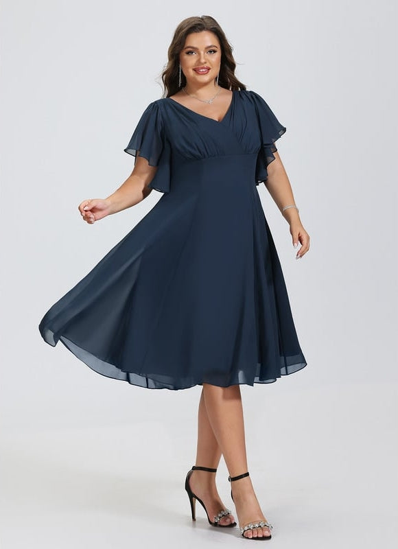 Robe Trapèze Drapé Élégant Chic - gallery 9