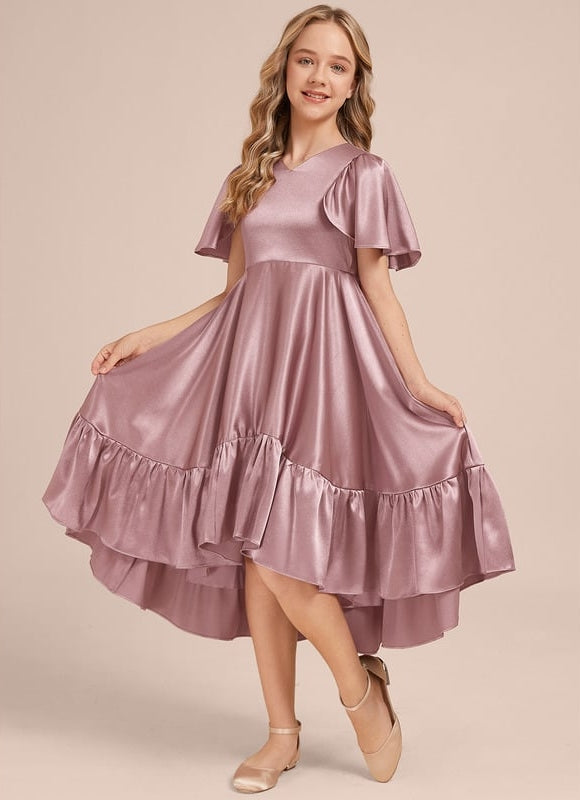 Robe Trapèze Satin Ciel - gallery 6