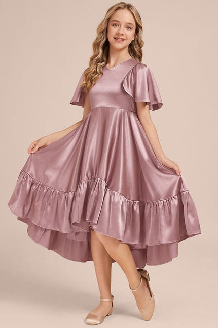 Robe Trapèze Satin Ciel - gallery 6