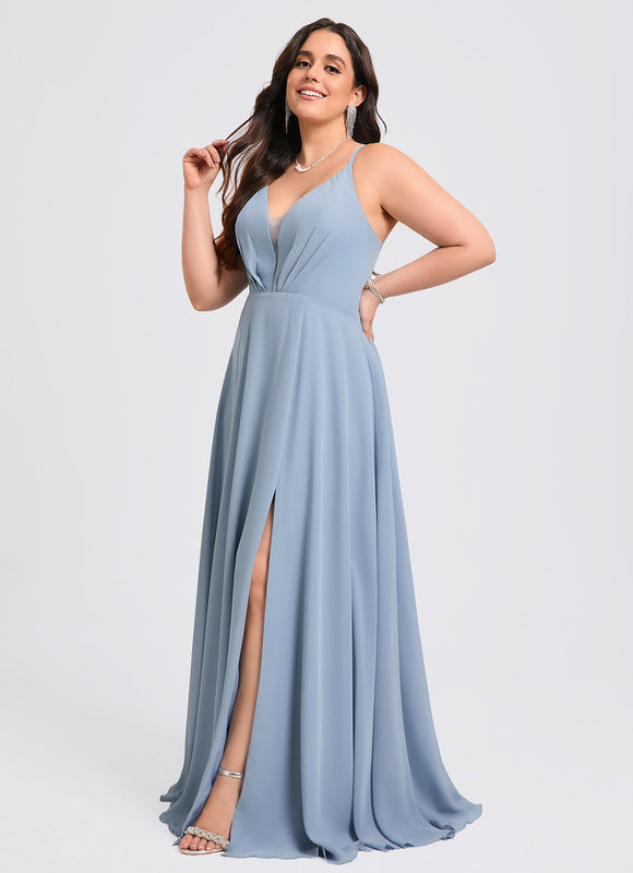 Robe Trapèze Longue Beige Élégante - gallery 7