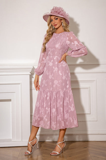 Robe Trapèze Chiffon Floral - gallery 3