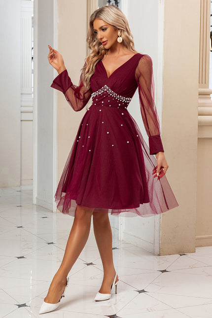 Robe Trapèze Cerise Lumineuse - gallery 6