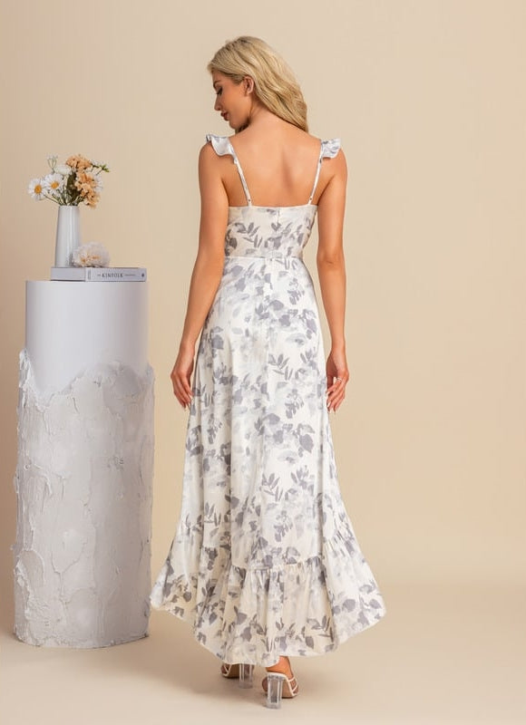 Robe Trapèze Fleurie Élevée - gallery 8