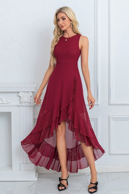 Robe Trapèze Flottante Bordeaux - gallery 4