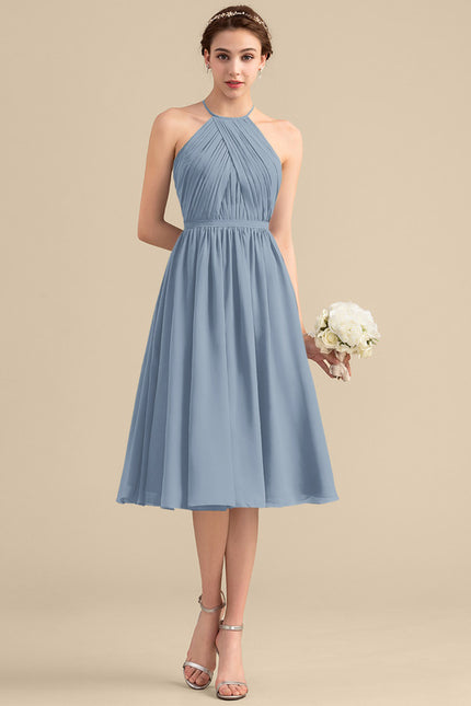 Robe Trapèze Bleu Nuage - gallery 2