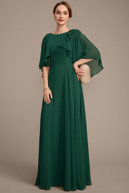 Robe Trapèze Émeraude Flottante - gallery 5