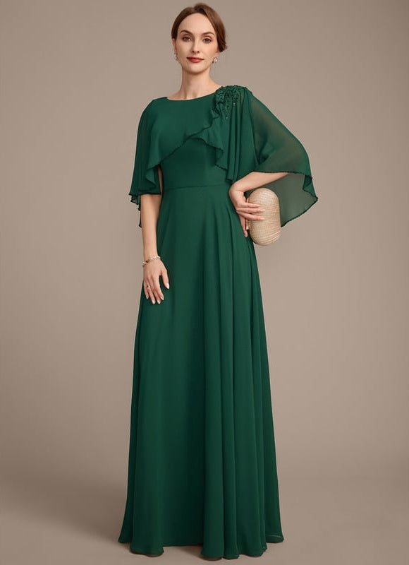 Robe Trapèze Émeraude Flottante - gallery 5
