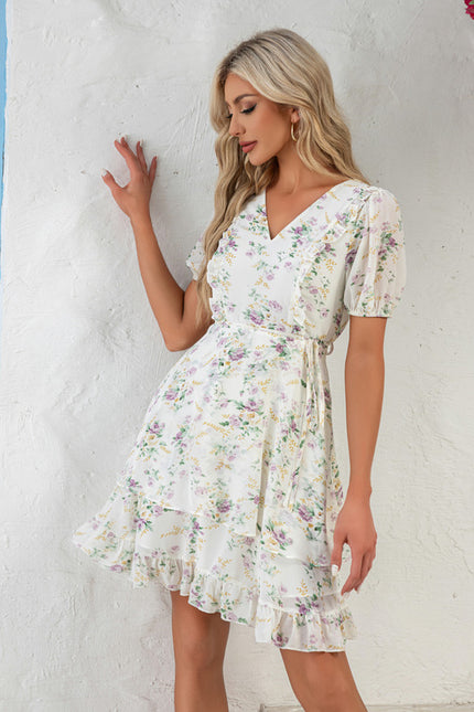 Robe Trapèze Floraison Légère - gallery 2