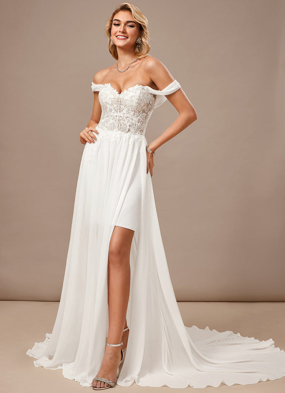 Robe Trapèze Élégance Blanche Vaporeuse - gallery 1