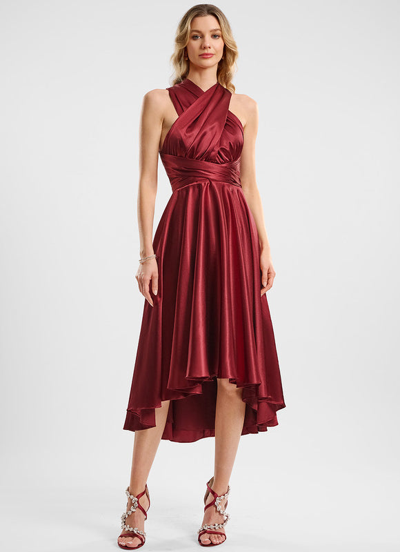 Robe Trapèze Satin Raffiné - gallery 5