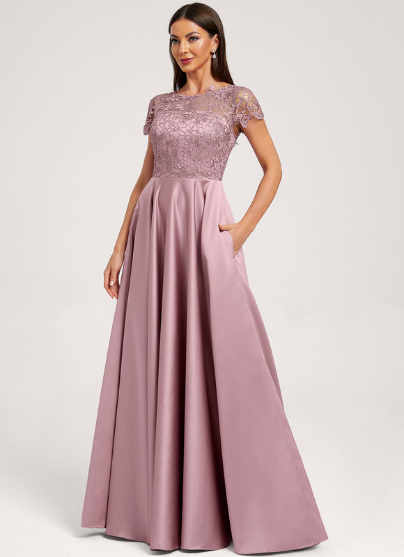 Robe Trapèze Mauve Élégante - gallery 4