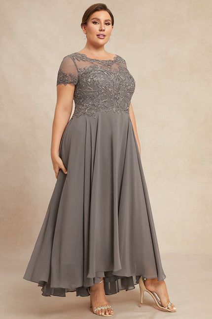 Robe Trapèze Voile Dargent Éthéré - gallery 7