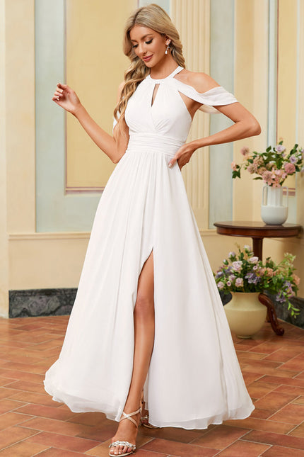 Robe Trapèze Éthérée Blanche - gallery 2