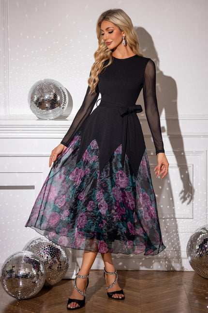 Robe Trapèze Organza Noir - gallery 5