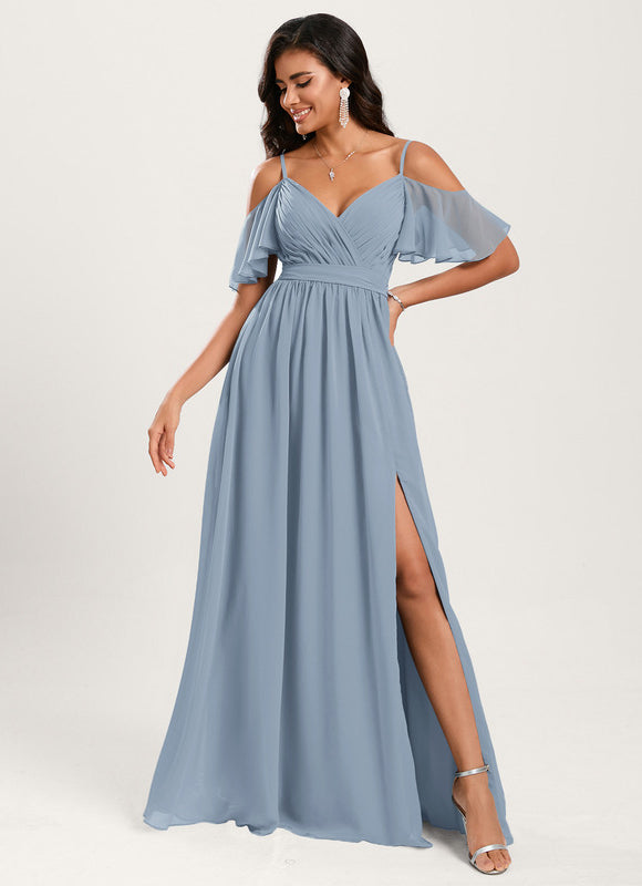 Robe Trapèze Aérienne Céleste