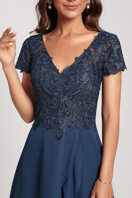 Robe Trapèze Aérienne Sombre - gallery 6