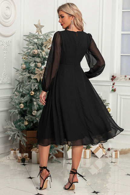 Robe Trapèze Pailletée Aérienne - gallery 1