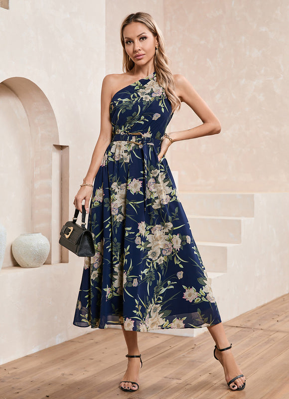 Robe Trapèze Fleur De Nuit