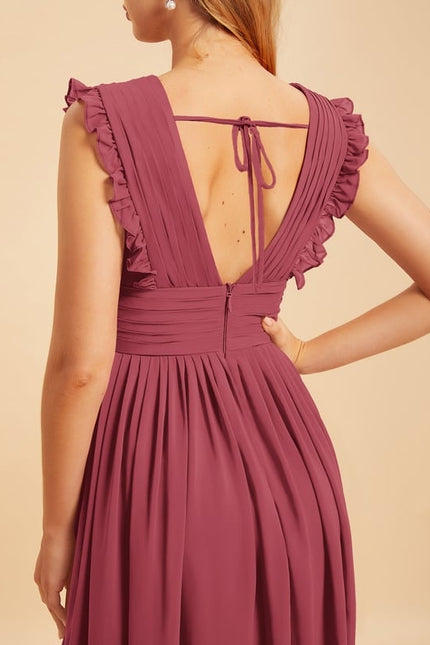 Robe Trapèze Mousseline Fendue - gallery 5