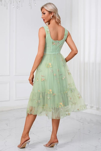 Robe Trapèze Tulle Printanière - gallery 2