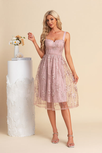 Robe Trapèze Éphémère Rose - gallery 3