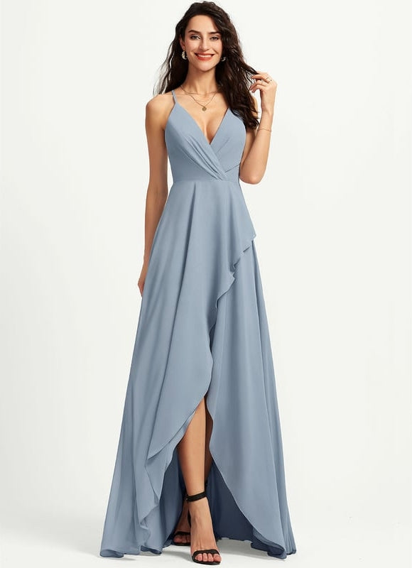 Robe Trapèze Aérienne Vert Pâle - gallery 1