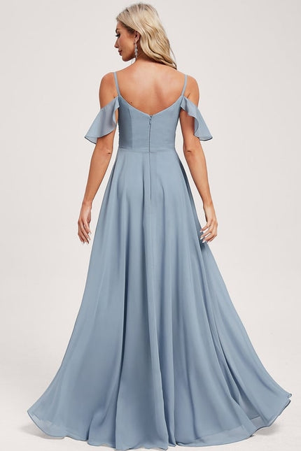 Robe Trapèze Aérienne Céleste - gallery 4