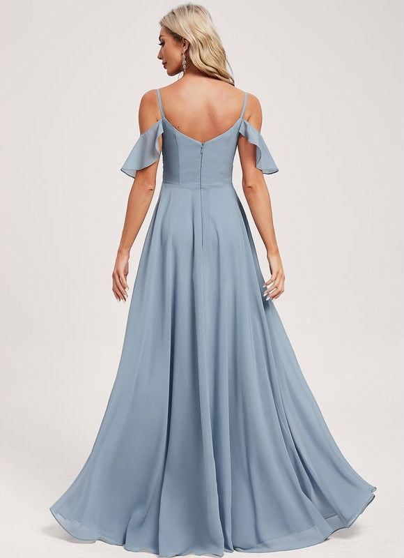 Robe Trapèze Aérienne Céleste - gallery 4