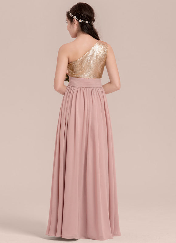 Robe Trapèze Brillance Rosée - gallery 3