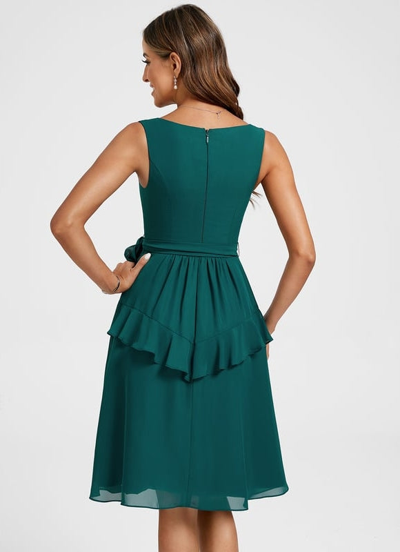 Robe Trapèze Émeraude Volante - gallery 5